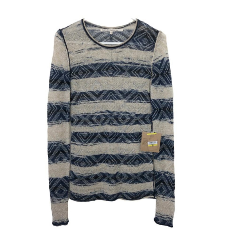 ⚡️NWT RACHEL RACHEL ROY Blue Cream Sweater D16 - Picture 3 of 6
